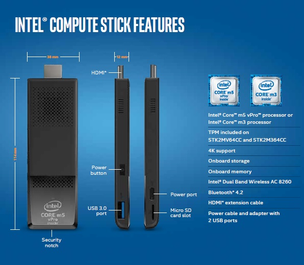 Intel Compute Stick 2nd Generation Core M